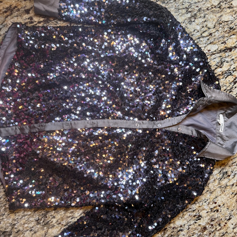 Sequin Black Blouse